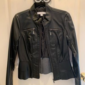 Black Leather Pendulum Jacet